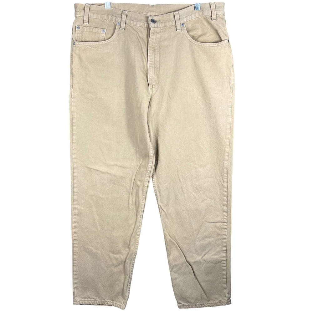 Levi's 550 Relaxed Fit Jeans Mens 40 Tan Khaki Tapered Leg Vintage‎ USA Made